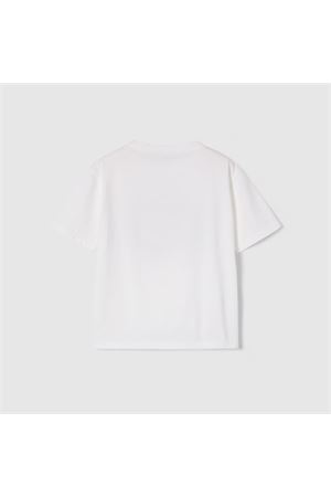 T-shirt bambino in cotone con stampa GUCCI KIDS | 575114XJHO89214